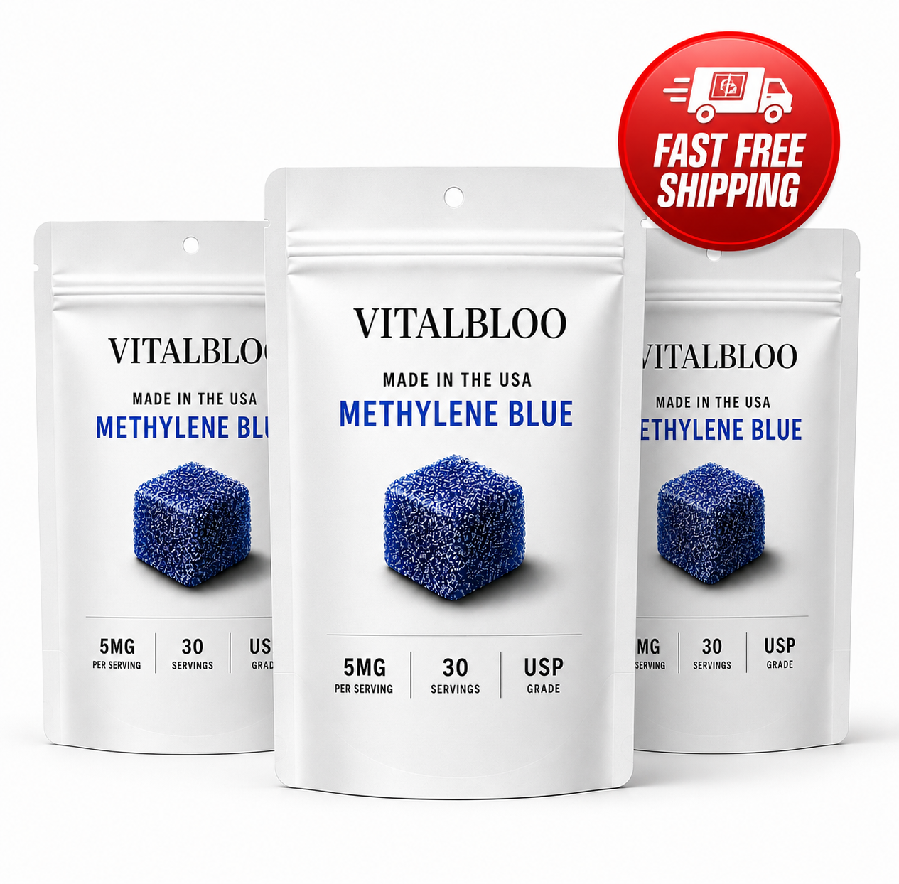 New Customer Offer - 3pcs Methylene Blue Gummies